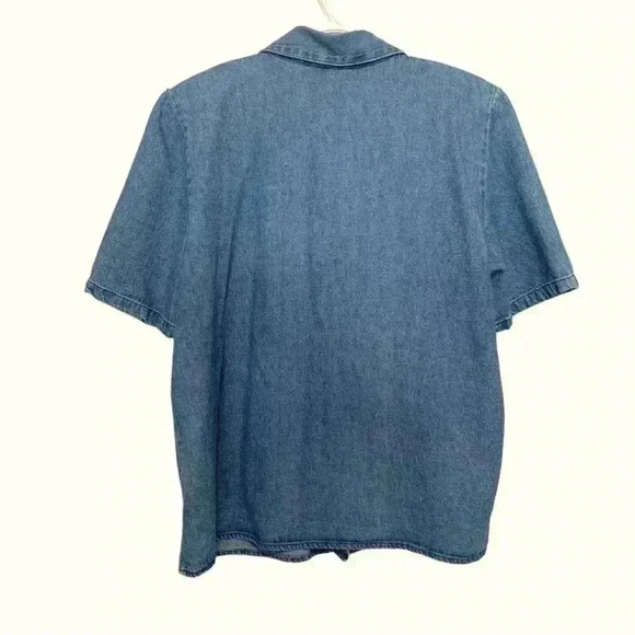 Vintage AE sport button-down, short sleeve, 100% cotton,  beads and embroidery - Picture 3 of 7